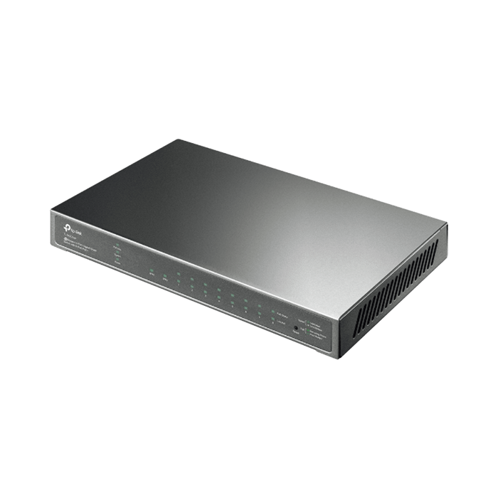 Switch PoE JetStream SDN Administrable 8 puertos 10/100/1000 Mbps + 2 puertos SFP, 8 puertos PoE, 61W, administración centralizada OMADA SDN