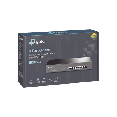 Switch Gigabit PoE+ no administrable de 8 puertos 10/100/1000 Mbps, para escritorio - Image 4