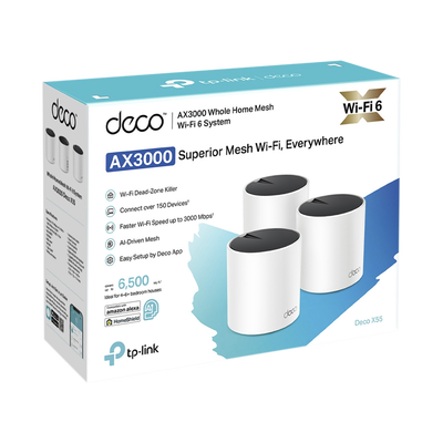 Kit 3 Routers Inalámbricos MESH Interior para Hogar / Doble Banda Wi-Fi 6 AX3000 Mbps / 3 Puerto Gigabit WAN/LAN / 2 Antenas Internas / Administración Mediante la App Deco (iOS, Android) / Protección HomeShield - Image 3