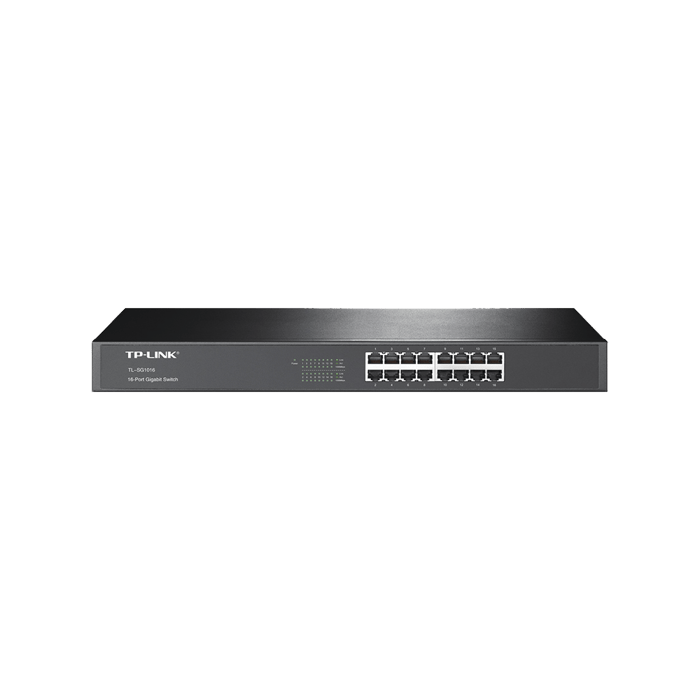 Switch Gigabit no administrable de 16 puertos 10/100/1000 Mbps para rack