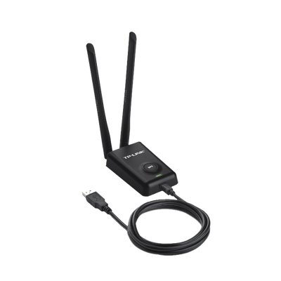 Adaptador de alta potencia USB inalámbrico/ WiFi N 300 Mbps / Frecuencia de 2.4 GHz / 2 Antenas Externas de 5 dBi / Compatibilidad Windows y Linux - Image 3