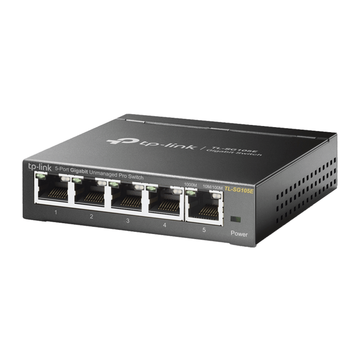 Switch Escritorio Easy Smart de 5 puertos 10/100/1000 Mbps / IGMP para Vigilancia / Calidad en el Servicio (QoS) / Gestión GUI