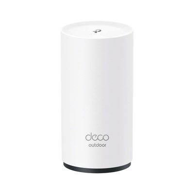 Router Inalámbrico MESH Exterior para Hogar / Doble Banda Wi-Fi 6 AX3000 Mbps / 2 Puerto Gigabit WAN/LAN / Puertos PoE 802.3 af/at Entrada / 2 Antenas Internas / Protección IP65 / Administración Mediante la App Deco (iOS, Android)