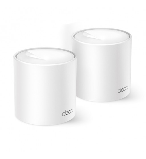 Kit 2 Routers Inalámbricos MESH Interior para Hogar / Doble Banda Wi-Fi 6 AX1500 Mbps / 2 Puerto Gigabit WAN/LAN / 2 Antenas Internas / Administración Mediante la App Deco (iOS, Android) / Protección HomeShield