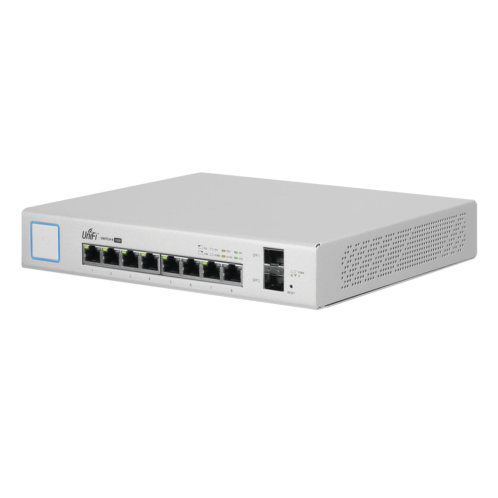 Switch UniFi Administrable de 8 Puertos Gigabit PoE+ 802.3at/af y PoE Pasivo 24V. - Image 3