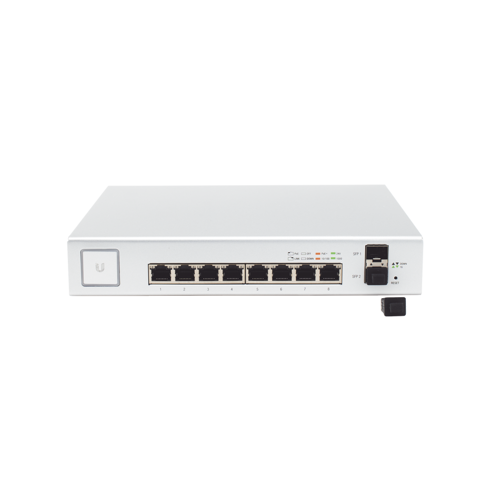 Switch UniFi Administrable de 8 Puertos Gigabit PoE+ 802.3at/af y PoE Pasivo 24V. - Image 2