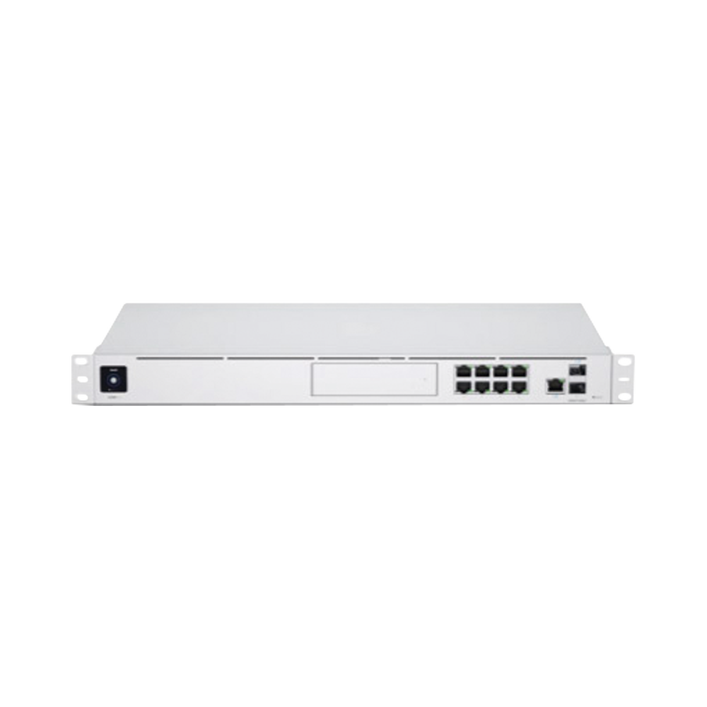 UniFi OS Console: Dream Machine Pro, con 1 puerto WAN Gigabit RJ45, 1 puerto WAN 10G SFP+ / 8 puertos LAN Gigabit RJ-45, y una bahía de HDD 3.5 (No incluye HDD), Integra todas las aplicaciones UniFi