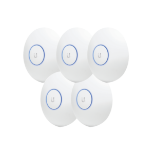 Paquete de 5 Access Point UniFi de largo alcance, Doble banda 802.11ac MIMO2X2 para interior, PoE 802.3af, soporta 250 clientes, hasta 867 Mbps, Los equipos no incluyen poe se sugiere comprar aparte el  modelo POE-24-12W-G