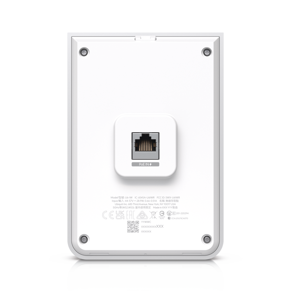Access Point UniFi U6 In Wall/Montaje p/pared, WIFI 6 2.4 Y 5 Ghz, hasta 5.3 Gbps, 1 pto PoE In, 4 ptos secundarios (1 PoE Out) - Image 2