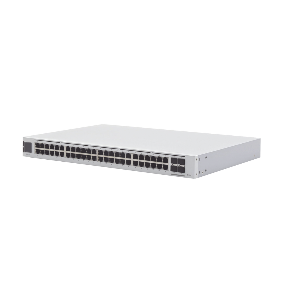 UniFi Switch USW-Pro-48, Capa 3 de 48 puertos Gigabit RJ-45 + 4 puertos 1/10G SFP+, pantalla informativa