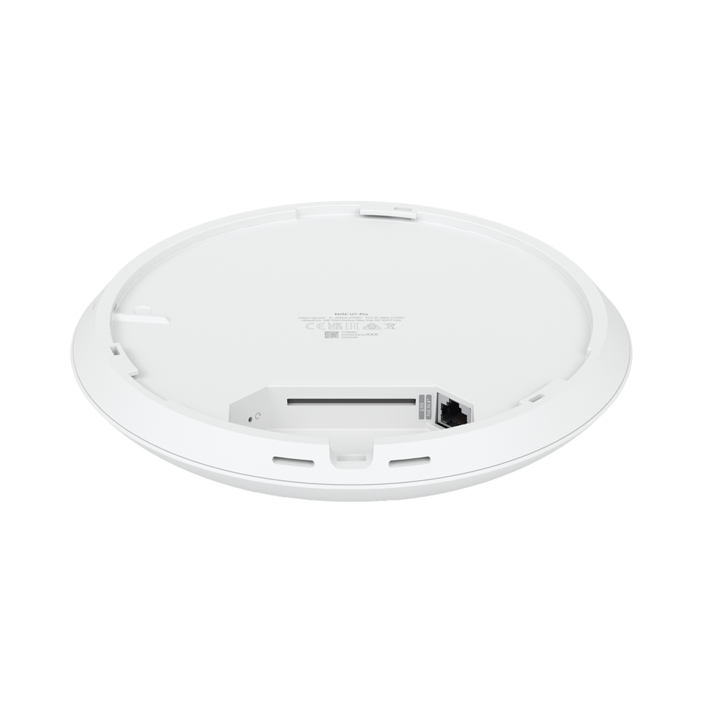Access Point UniFi WiFi 7 Pro soporta 6 GHz, para interior en techo, 6 streams totales, MU-MIMO 2x2 en cada banda, tribanda, puerto 2.5 GBE. NO incluye POE - Image 2