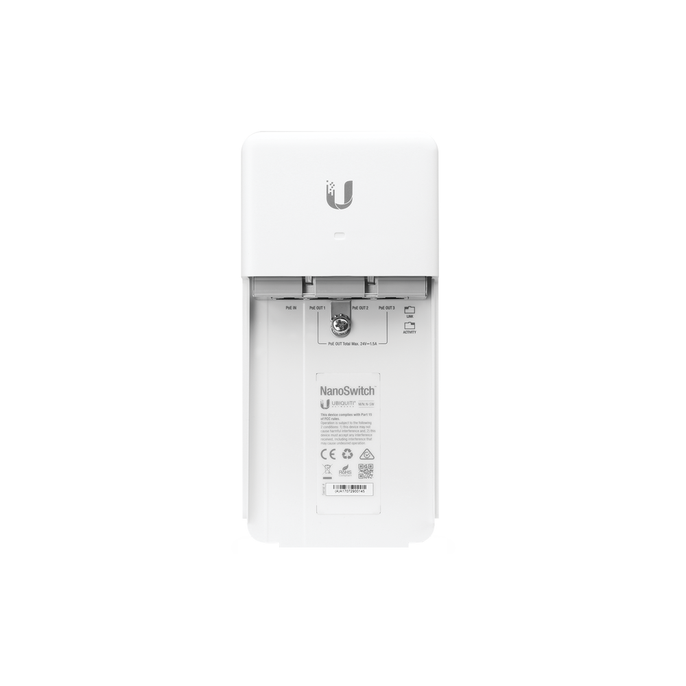 Switch PoE 24 V de Paso para Exterior con 4 Puertos Gigabit (1 PoE In, 3 PoE Out) NanoSwitch - Image 2