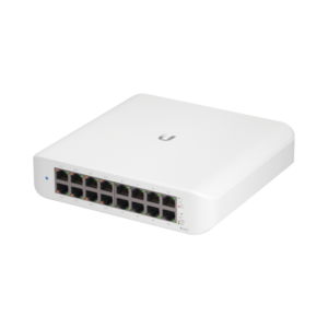 Switch UniFi Lite Administrable PoE de 16 Puertos 10/100/1000 Mbps (8 puertos 802.3af/at), 45 W