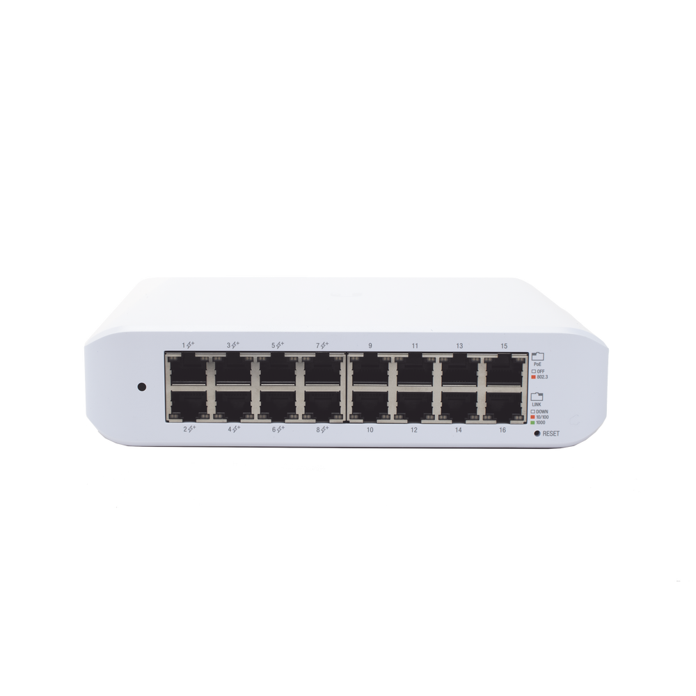 Switch UniFi Lite Administrable PoE de 16 Puertos 10/100/1000 Mbps (8 puertos 802.3af/at), 45 W - Image 2