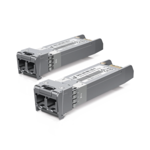 UFiber Módulo SFP+ 10G, transceptor MiniGibic MultiModo 10 Gbps, distancia 300m, conectores LC, paquete de 2 piezas