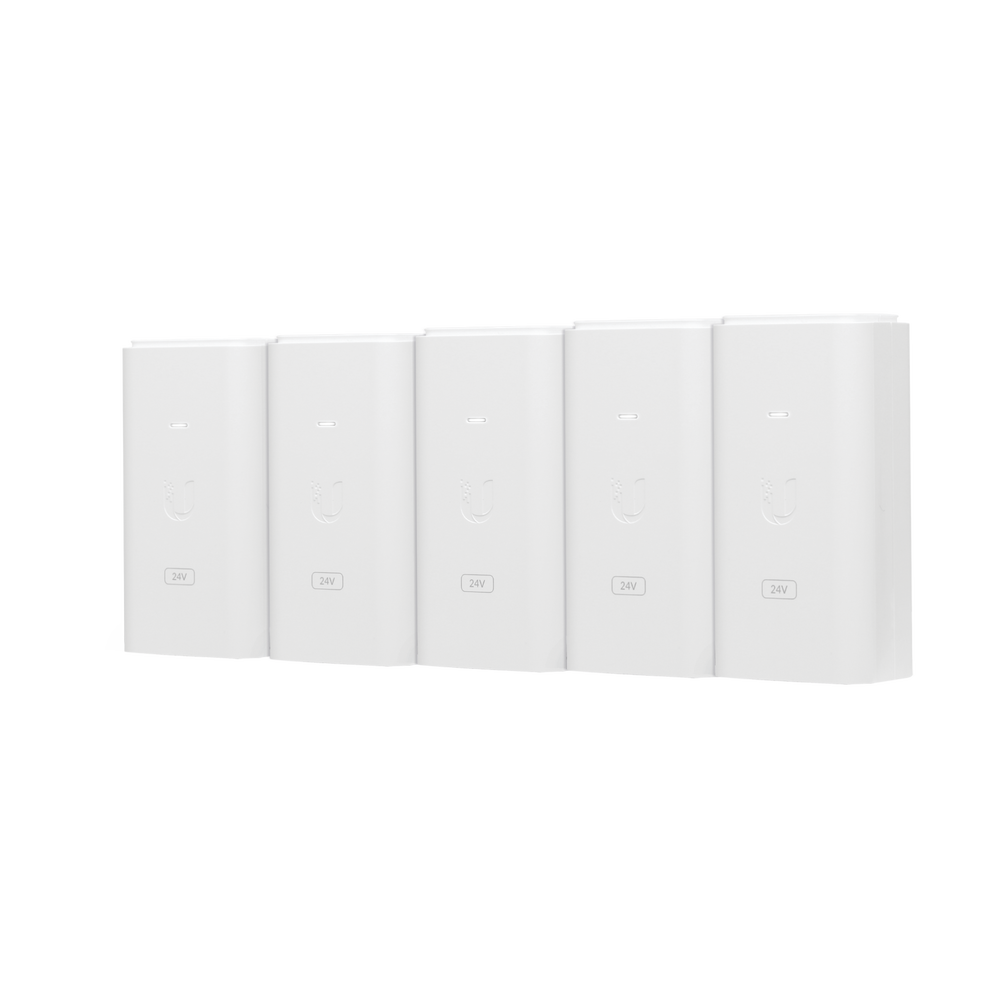 5 Unidades del Adaptador PoE Ubiquiti de 24 VDC, 0.5 A con puerto Gigabit, color blanco - Image 2