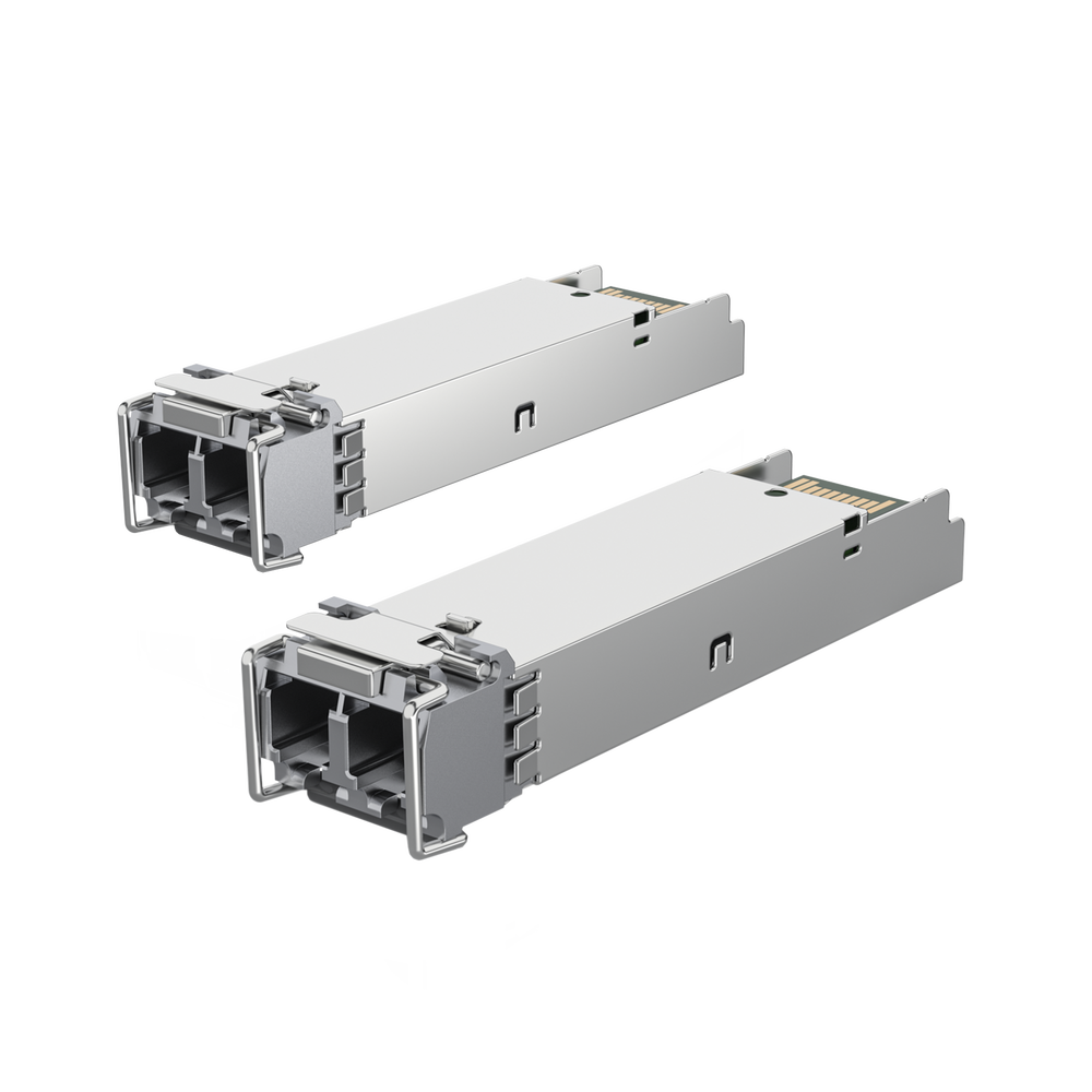 UFiber Módulo SFP, transceptor MiniGibic MultiModo 1.25 Gbps, distancia 550m, conectores LC, paquete de 2 piezas