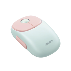 Mouse Inalámbrico FUN+ / Recargable / 2.4G & Bluetooth / 4 Niveles de DPI / Clic Silencioso / Ergonómico / 5 Botones / Compatible con Windows, macOS 10.5, Android iOS Linux y Chrome OS / Color Rosa