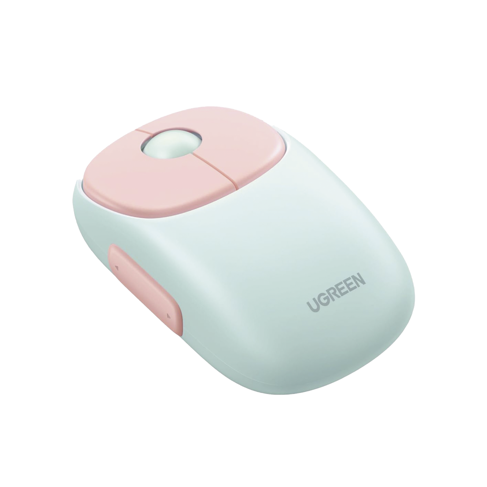 Mouse Inalámbrico FUN+ / Recargable / 2.4G & Bluetooth / 4 Niveles de DPI / Clic Silencioso / Ergonómico / 5 Botones / Compatible con Windows, macOS 10.5, Android iOS Linux y Chrome OS / Color Rosa