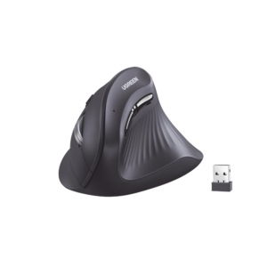 Mouse Inalámbrico en Angulo Vertical | 2.4G & Bluetooth | Conecta 3 dispositivos Simultáneamente | 4 Niveles de DPI |  Clic Silencioso | 5 botones Silenciosos | Soporta Win, Mac, Linux & Chrome.