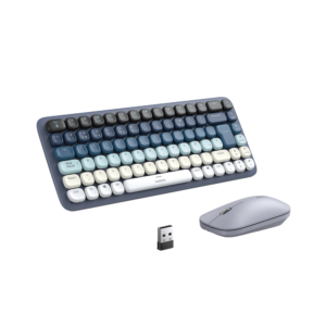 Kit de Teclado y Mouse Inalámbrico UGREEN 25179 / Conectividad USB y Bluetooth / Diseño Compacto / Color Azul