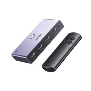 Conmutador HDMI 2.1 UGREEN 15604 / 3 Entradas a 1 Salida / Resolución 8K a 60Hz / 4K a 120Hz / Control Remoto