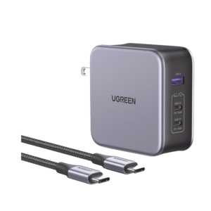 Cargador de 140W serie Nexode | 3 Puertos de Carga Rápida | 2 USB-C | 1 USB-A | Tecnología GaN II +SIC | PD3.1 / QC4.0 | Tecnología de Protección Térmica | Optimiza la Experiencia de Carga | Incluye cable USB-C