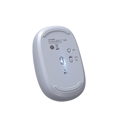 Mouse Inalámbrico 2.4G 800/1200/1600/2400 DPI / Función de 3 botones / Alcance 10m / Silencioso / Ergonómico / Anti-caída y Anti-interferencias / Color Dusty Blue / Batería Alcalina AA (incluida). - Image 3