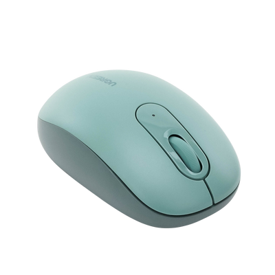 Mouse Inalámbrico 2.4G 800/1200/1600/2400 DPI / Función de 3 botones / Alcance 10m / Silencioso / Ergonómico / Anti-caída y Anti-interferencias / Color Verde / Batería Alcalina AA (incluida). - Image 5