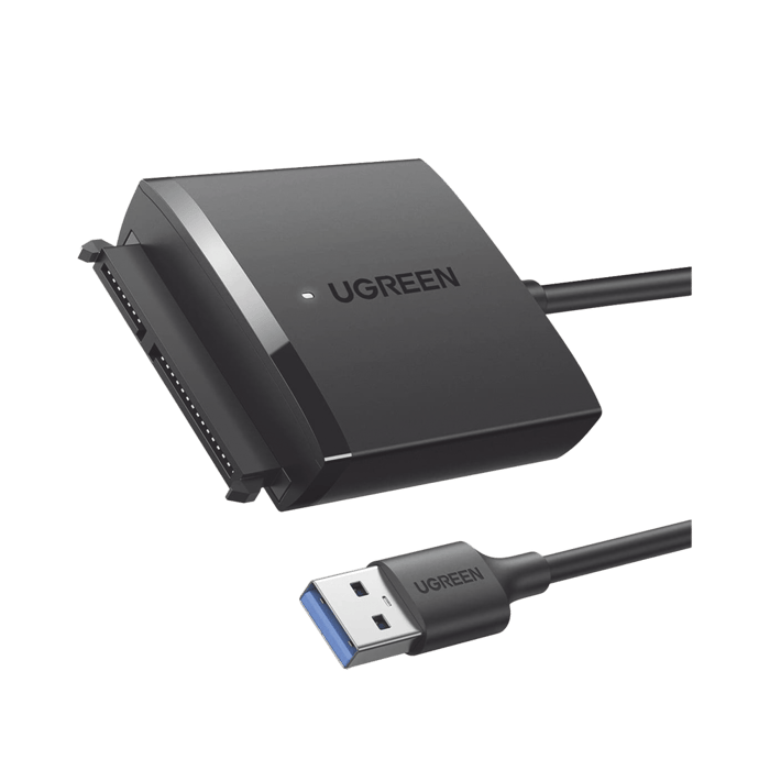 Adaptador USB 3.0 a SATA III | Compatible con Disco Duro HDD y SSD de 2.5 y 3.5 de hasta 12 TB | Velocidad USB 3.0 de hasta 5 Gbps | Alta Velocidad con UASP & TRIM | Cable de 50 cm.
