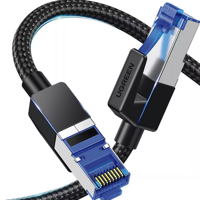 Cable Ethernet Cat8 CLASS?F/FTP Redondo con Malla de Nylon 2 Metros - Image 4