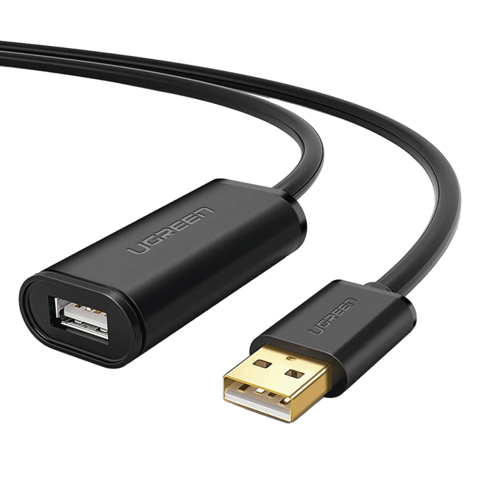 Cable de Extensión Activo USB 2.0 / 10 Metros / Macho-Hembra / Booster individual FE1.1S incorporado / Velocidad de hasta 480 Mbps / Ideal para impresoras, consolas , Webcam, etc.