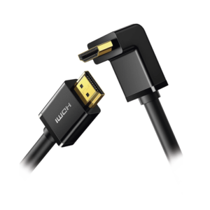 Cable HDMI 2.0  en Angulo de 90°  / 3 m / 4K@60Hz / HDR / 3D / HEC (Canal Ethernet HDMI) / ARC (Canal de Retorno de Audio / CEC / 32 canales de Audio / HDCP 2.2 / Dolby Atmos / 18 Gbps / Blindaje Múltiple