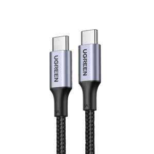Cable USB-C a USB-C | 2 Metros | Carga Rápida de hasta 100W | Transferencia de datos 480 Mbps | PD3.0 | QC4.0/3.0/2.0 | FPC | AFC | Protección Integrada| Caja de Aluminio | Nylon Trenzado | Amplia Compatibilidad | Color Negro.