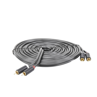 Cable de Audio 2 RCA Macho a 2 RCA Macho / 5 Metros / Color Negro / Alta Calidad / Anillos de goma para asegurar un agarre firme al instalar o quitar el cable - Image 3
