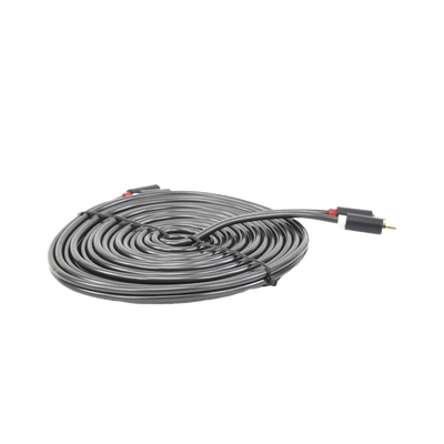 Cable de Audio 2 RCA Macho a 2 RCA Macho / 5 Metros / Color Negro / Alta Calidad / Anillos de goma para asegurar un agarre firme al instalar o quitar el cable - Image 4