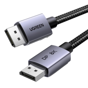 Cable DisplayPort 1.4 | 1 metro | Resolución 8K@60Hz | Blindaje interno Múltiple | 3D/HDR+/HDCP | 32.4 Gbps | FreeSync G-Sync | Certificado VESA | Núcleo de Cobre Estañado | Malla de Nylon | Carcasa de Aluminio.