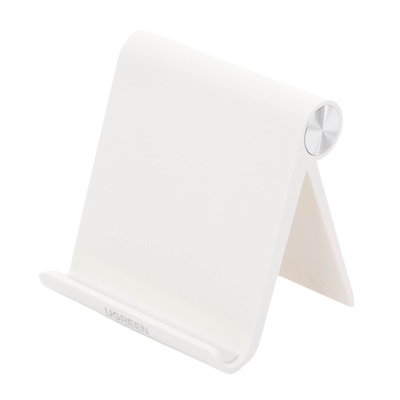 Soporte de Escritorio para Telefono Celular / Ajustable de 0° a 100° / Goma Antiarañazos / Antideslizante / Amplia Compatibilidad con dispositivos de 4'' a 7.9'' / Plegable / ABS / Color Blanco - Image 4