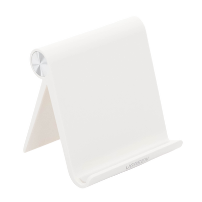 Soporte de Escritorio para Telefono Celular / Ajustable de 0° a 100° / Goma Antiarañazos / Antideslizante / Amplia Compatibilidad con dispositivos de 4'' a 7.9'' / Plegable / ABS / Color Blanco - Image 5