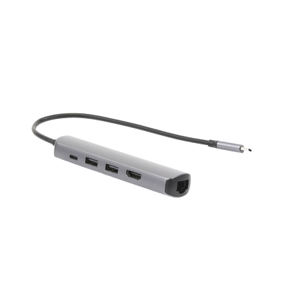 HUB USB-C (Docking Station) 5 en 1 | Ultra Delgado | 2 USB-A 3.1 a (5 Gbps) | HDMI 4K@60Hz | RJ45 (Gigabit Ethernet) | USB-C PD Carga Rápida 100W | Soporta OTG | Chips Inteligentes | Pequeño y Ligero | Caja de Aluminio. - Image 2
