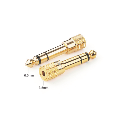 Adaptador (Convertidor) de Audio 3.5mm Hembra a 6.5mm Macho / Plug & Play / Superficie de Rosca Antideslizante / Calidad de sonido sin pérdidas - Image 4