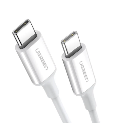 Cable USB-C a USB-C | 1 Metro | Carga Rápida de hasta 60W | Transferencia de datos de 480 Mbps | PD3.0 | QC 4.0/3.0/2.0 | FPC | AFC | Duradero y Flexible| Caja ABS | Cubierta de TPE | Color Blanco. - Image 2