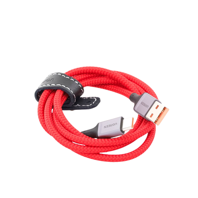 Cable USB-A a USB-C | 1 Metro | Carga Rápida QC 4.0/3.0/2.0 | FPC | AFC | Protección Integrada | 480 Mbps | Caja de Aluminio | Nylon Trenzado | Color Rojo | Ampliamente Sugerido para Carga Rápida HUAWEI. - Image 2