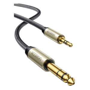 Cable Audio Estéreo 3.5mm (1/8) TRS a 6.35mm (1/4) TS / 5 Metros / Audio de Hi-Fi / Trenza de Nylon / Blindaje Múltiple / Caja de Aleación Zinc / Núcleo de Cobre Puro / Compatibilidad Universal