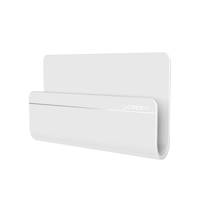 Soporte de Pared Adhesivo para Teléfono / Diseño de Montaje en Pared / Protección De Silicona Antideslizante / Anti Arañazos / Adhesivo 3M / Soporta Dispositivos 165*81*26.5 mm. / Caja De ABS / Color Blanco