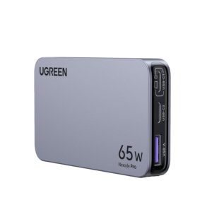 Cargador Ultra Slim 65W Nexode Pro| Diseño de Pared Plano | 3 Puertos de Carga Rápida | 2 USB-C | 1 USB-A | Tecnología GaNInfinity | PD3.1 de 65W / QC4.0 | Tecnología de Protección Térmica | Optimiza la Carga | Ca