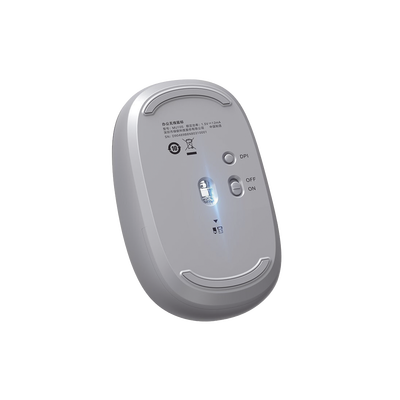 Mouse Inalámbrico 2.4G 800/1200/1600/2400 DPI / Función de 3 botones / Alcance 10m / Silencioso / Ergonómico / Anti-caída y Anti-interferencias / Color Gris / Batería Alcalina AA (incluida). - Image 2