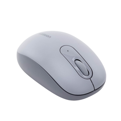 Mouse Inalámbrico 2.4G 800/1200/1600/2400 DPI / Función de 3 botones / Alcance 10m / Silencioso / Ergonómico / Anti-caída y Anti-interferencias / Color Gris / Batería Alcalina AA (incluida). - Image 6
