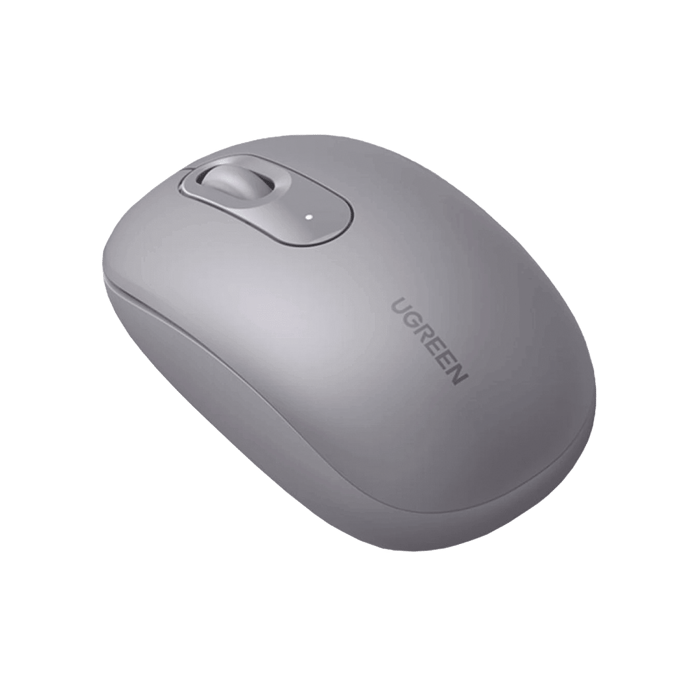 Mouse Inalámbrico 2.4G 800/1200/1600/2400 DPI / Función de 3 botones / Alcance 10m / Silencioso / Ergonómico / Anti-caída y Anti-interferencias / Color Gris / Batería Alcalina AA (incluida).