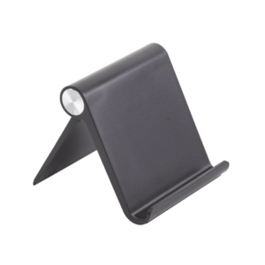 Soporte de Escritorio  para Teléfono Celular / Ajustable de 0° a 100° / Goma Antiarañazos / Antideslizante / Amplia Compatibilidad con dispositivos de 4'' a 7.9'' / Plegable / ABS / Color Negro